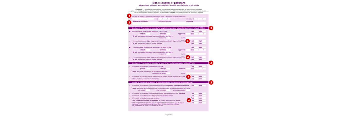 l'Etat des Risques et Pollutions (ERP)